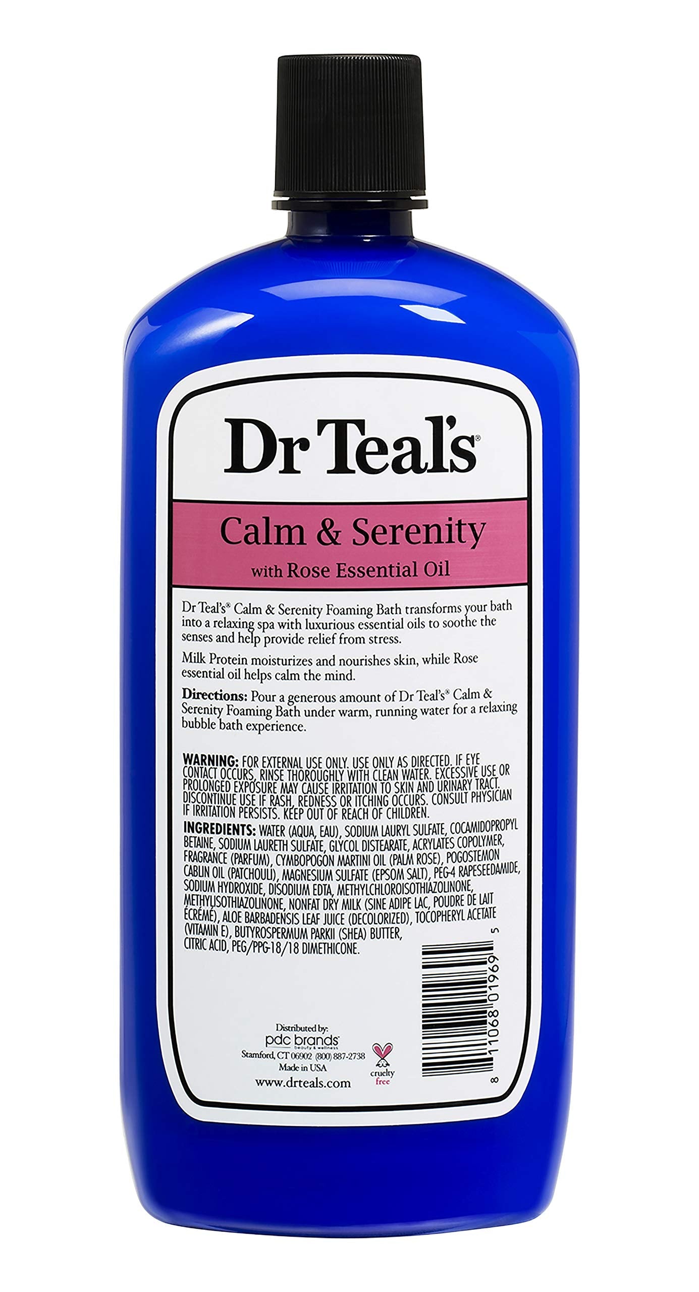 Bundle of Dr Teals Calm & Serenity with Rose Essential Oil (Made with Milk Protein): Pure Epsom Salt Soaking Solution 3 LBS & Foaming Bath 34 FL OZ Beauty and Personal Care Dr.Teal's