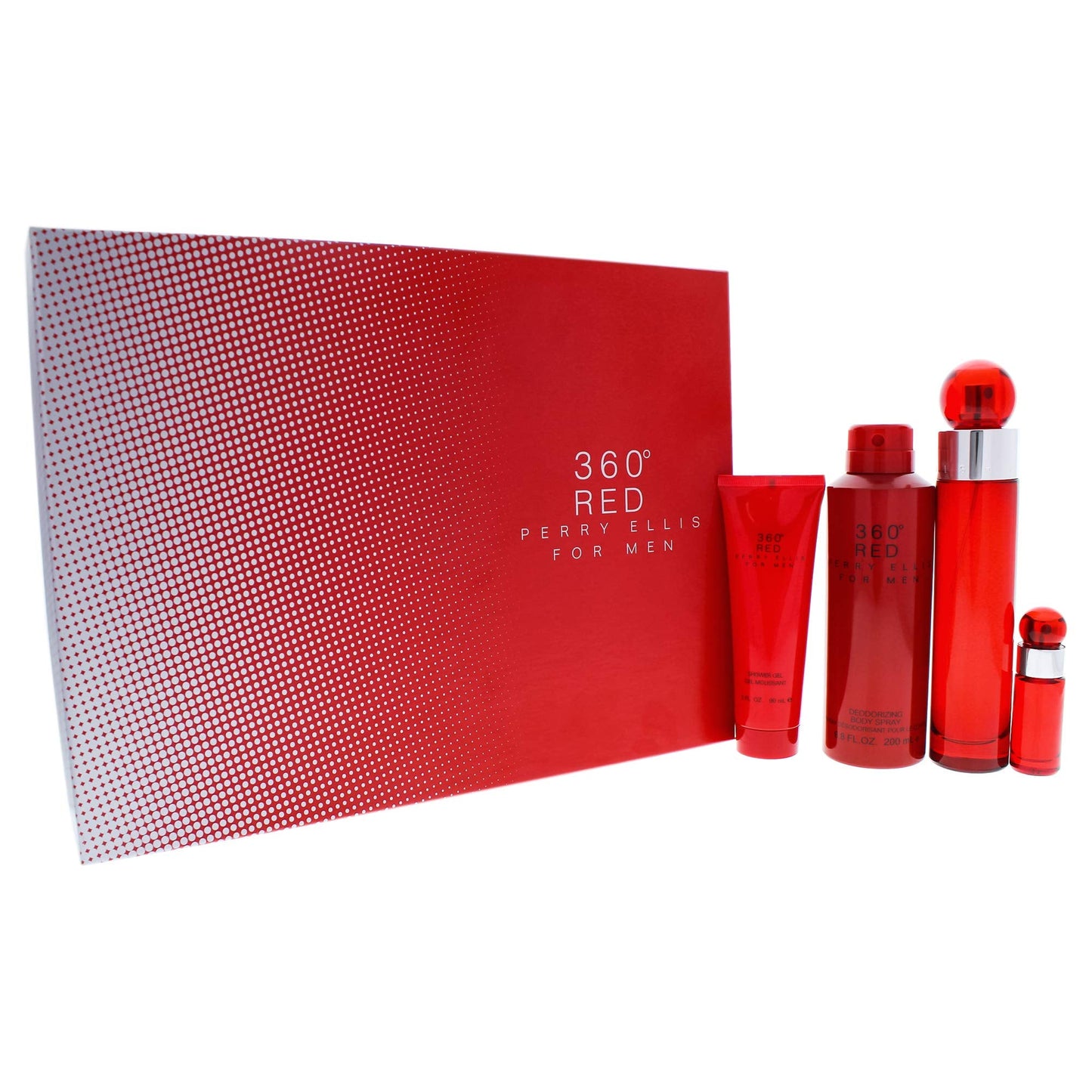 Perry Ellis 360 Red 4 Piece Gift Set for Men 3.4oz Beauty & Personal Care Perry Ellis