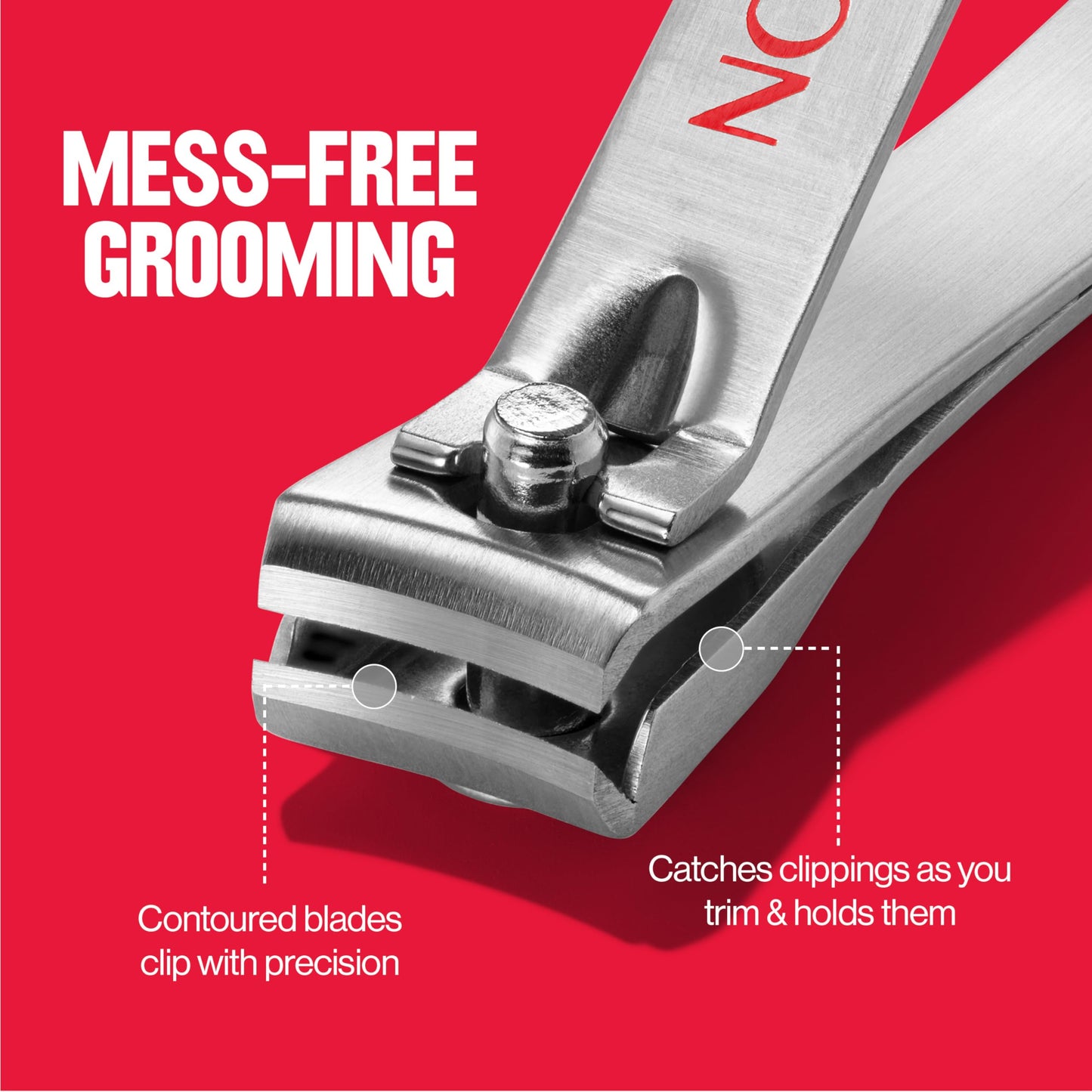 Revlon Catch-All Nail Clipper, Manicure Tool with a Contoured Blade & Built-in Nail Catcher for Mess-Free Grooming, 1 Count Beauty & Personal Care REVLON