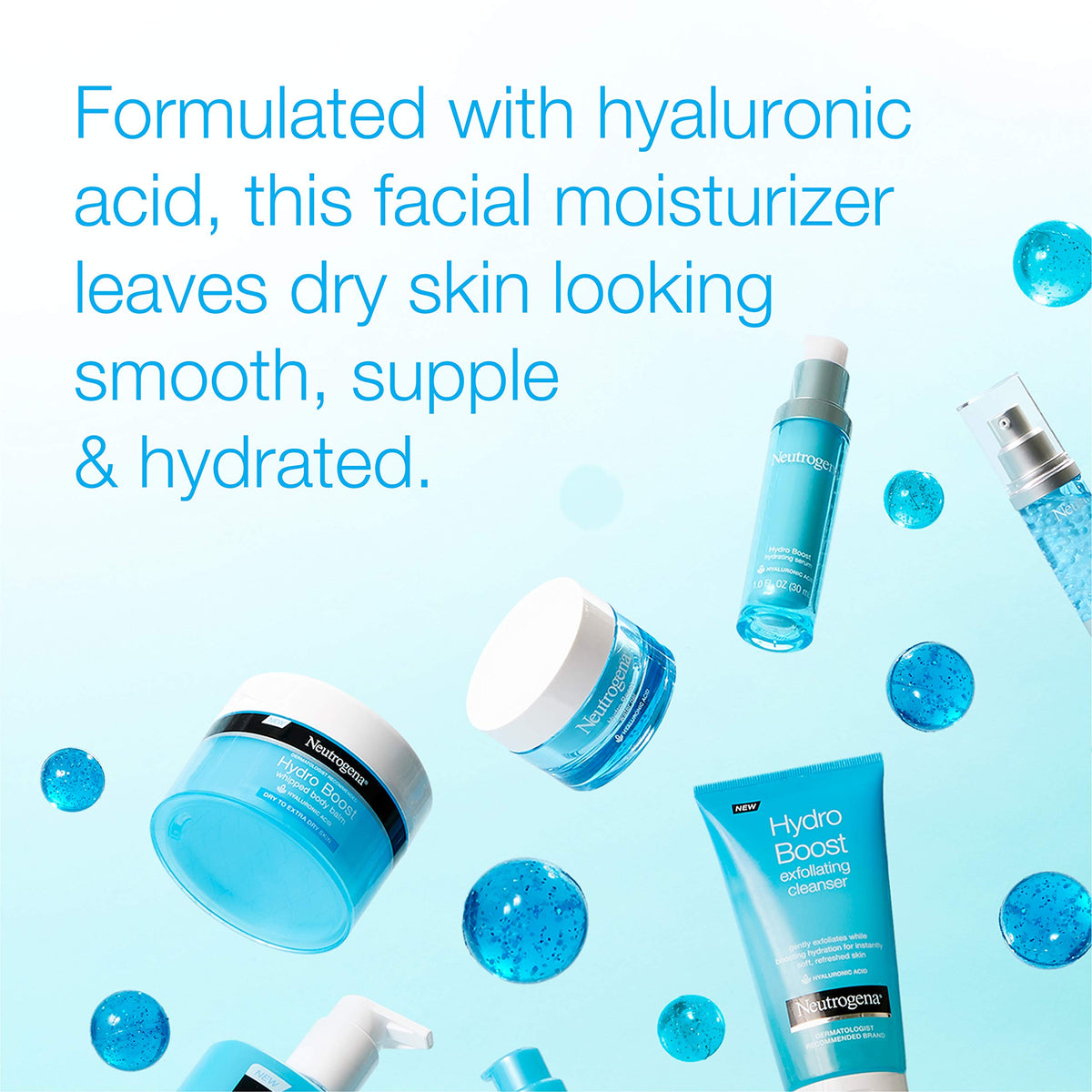 Neutrogena Hydro Boost Hyaluronic Acid Hydrating Gel-Cream Face Moisturizer to Hydrate & Smooth Extra-Dry Skin, Oil-Free, Fragrance-Free Beauty & Personal Care Neutrogena