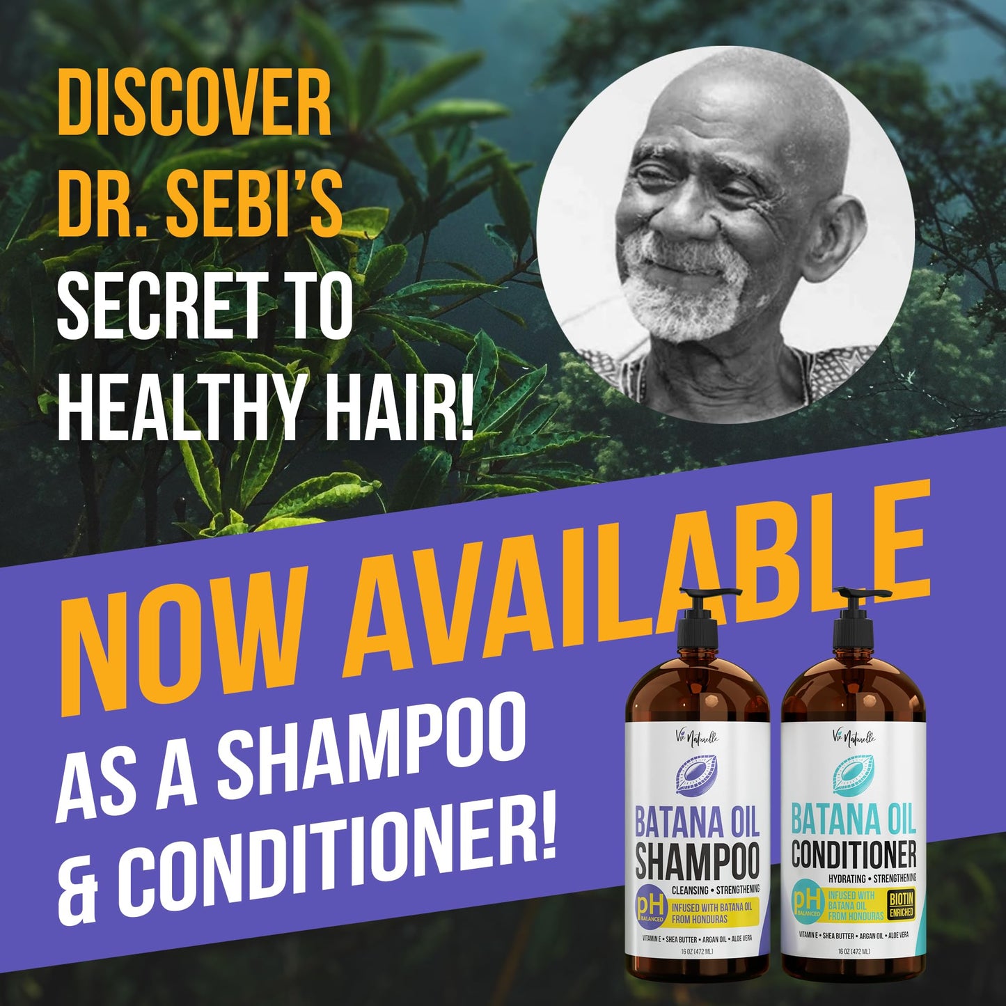 Vie Naturelle Hair Growth Shampoo and Conditioner Set - Batana Oil for Thinning Hair Men Women - 16 oz Each Beauty & Personal Care Vie Naturelle