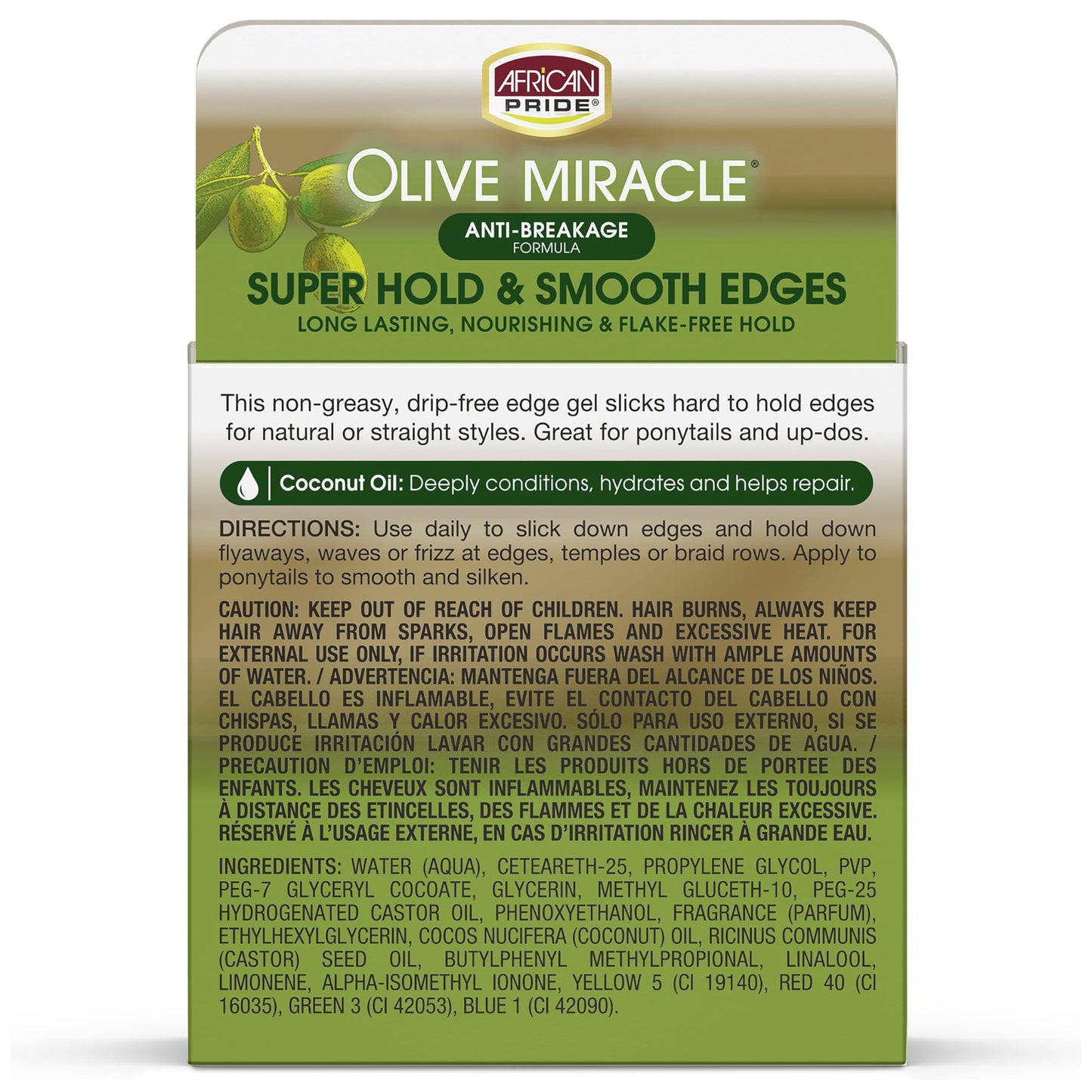 African Pride Olive Miracle Silky Smooth Edges 2.25 Ounce (66ml) (6 Pack) Beauty & Personal Care African Pride