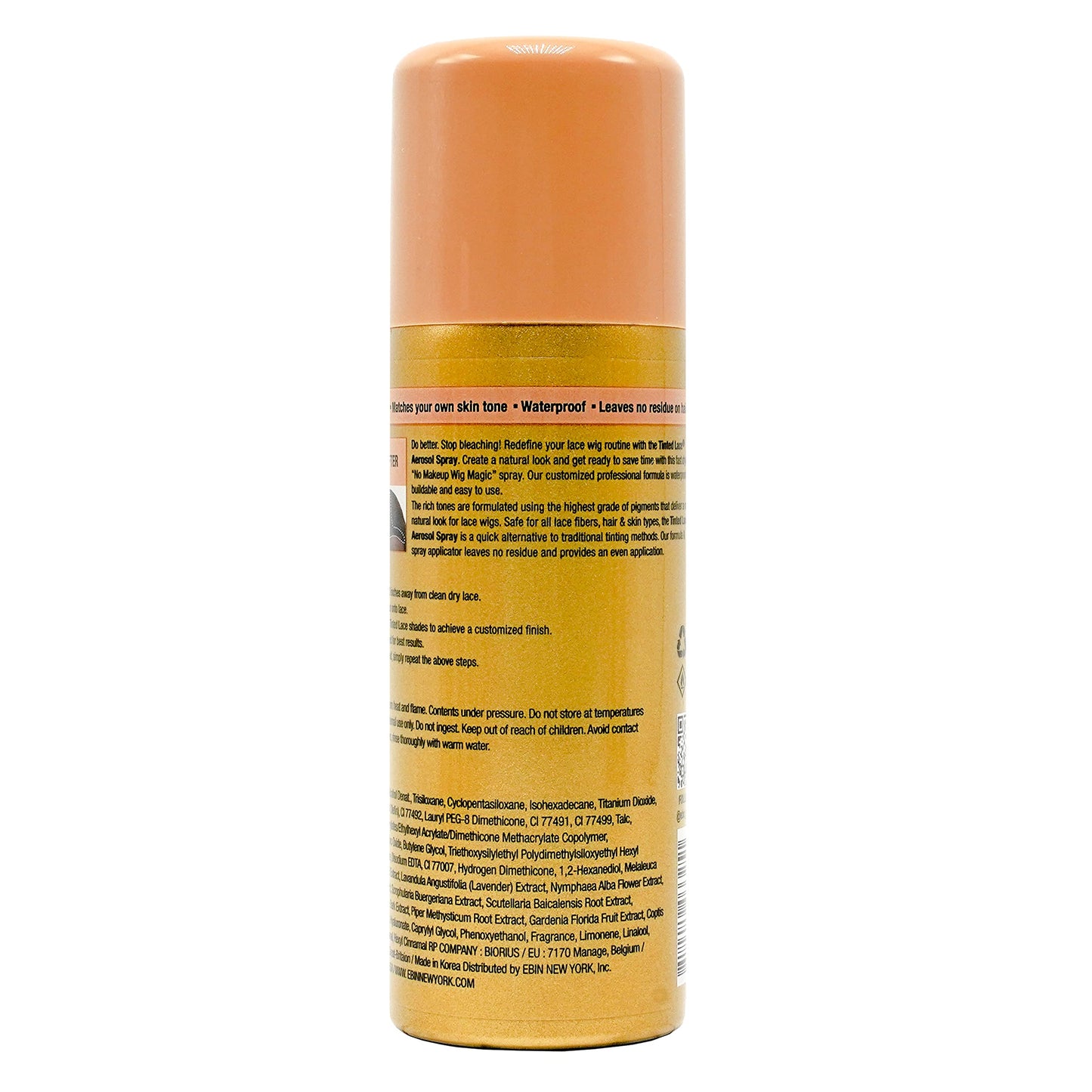 EBIN NEW YORK Tinted Lace Spray Light Warm Brown | Water Resistant & High Pigment Lace Tint for Wig | Even Spray, No Residue & Natural Finish | 2.7 Fl Beauty & Personal Care EBIN NEW YORK