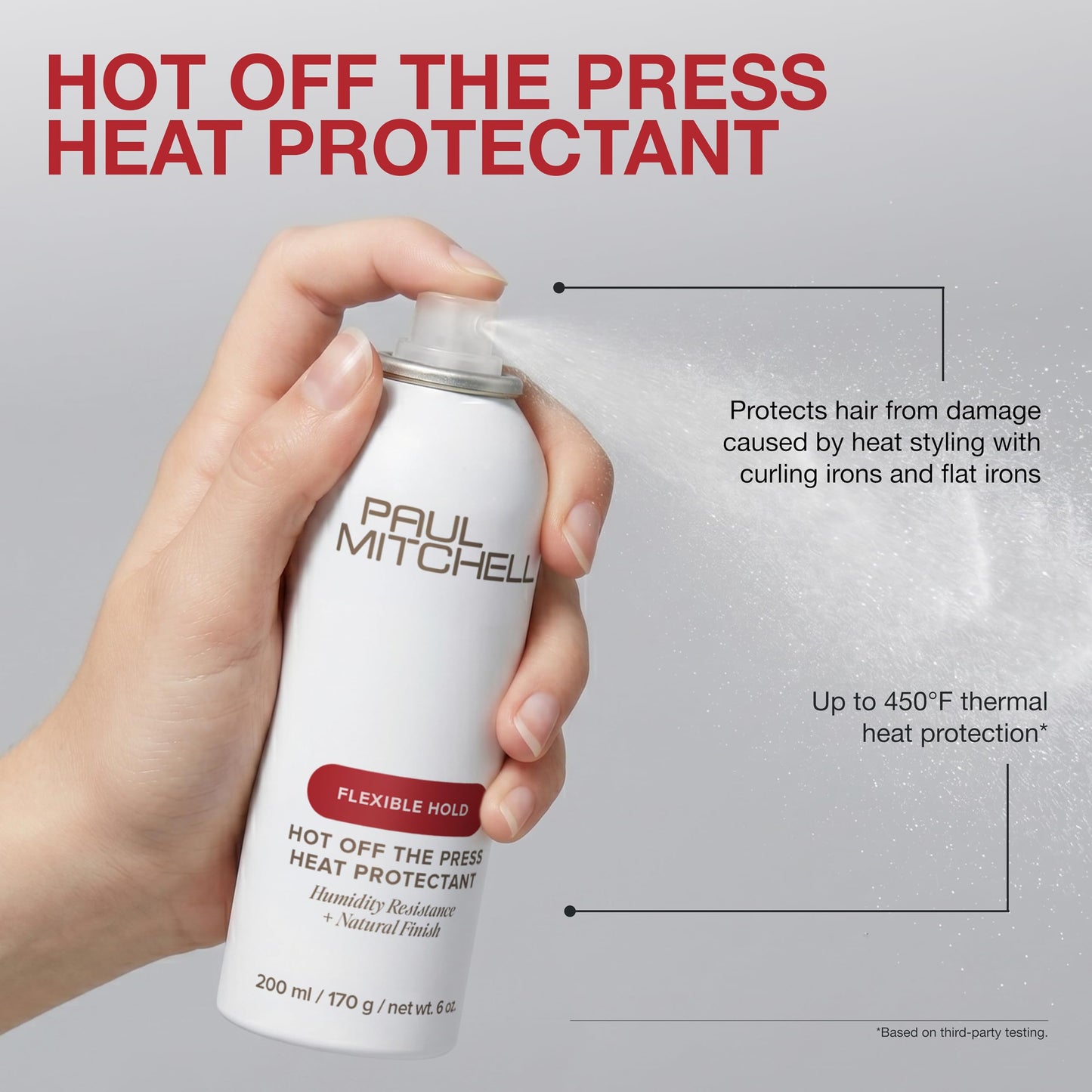Paul Mitchell Hot Off The Press Heat Protectant, Humidity Resistance, Flexible Hold + Natural Finish, For All Hair Types, 9.1 oz Beauty & Personal Care Paul Mitchell