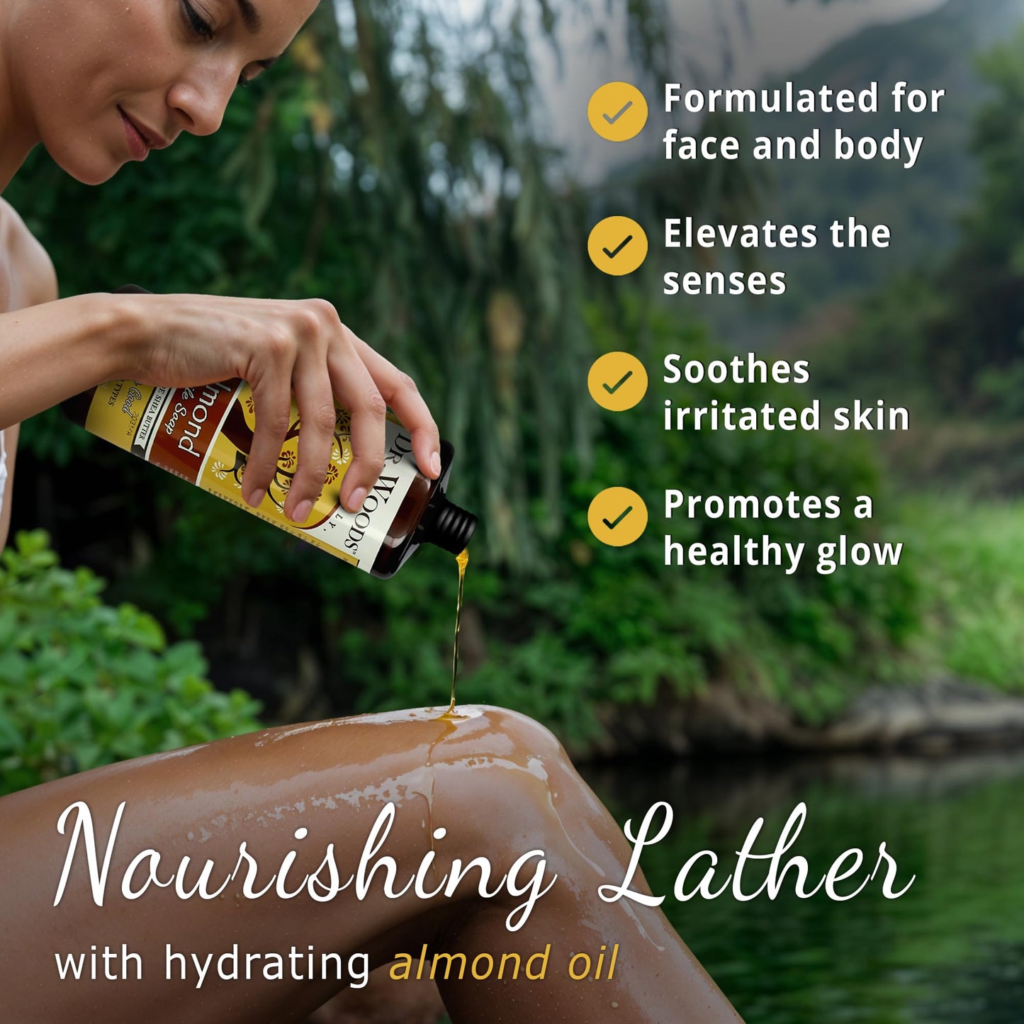 Dr. Woods Almond Liquid Castile Soap - Castile Soap with Pure Almond Oil, Body Wash for Men and Women, Organic Shea Butter, Natural Cleaner for Face Beauty & Personal Care Dr. Woods