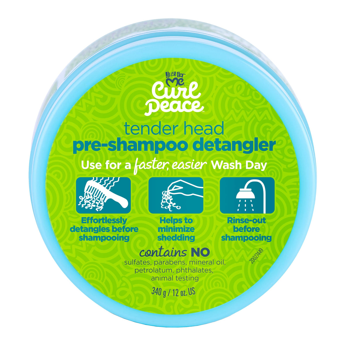 Just For Me Curl Peace Tender Head Detangling Treatment - Rinses Away Knots, Pre-Wash, Post-Styling, Contains No Parabens, Sulfates, Mineral Oil Beauty & Personal Care Just For Me