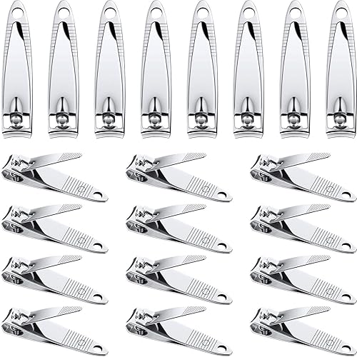 20 Pieces Stainless Steel Nail Clippers Set Fingernail and Toenail Clipper Portable Sturdy Nail Clippers for Men and Women Beauty & Personal Care Mudder