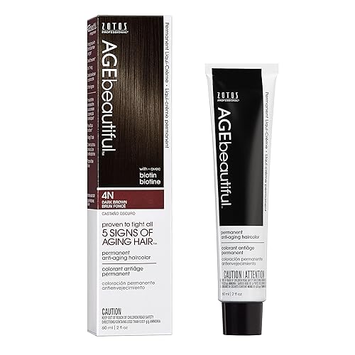AGE beautiful Permanent Hair Color Dye Liqui Creme | 100% Gray Coverage | Anti-Aging Haircolor | Biotin for Thicker, Fuller Hair | Professional Salon Beauty & Personal Care AGE beautiful