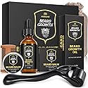 Beard Growth Kit - Beard Kit for Men, Beard Growth Oil (2oz), Beard Balm, Beard Comb, Massager for Spot/Patchy Beard - Christmas, Anniversary Beauty & Personal Care Mideand
