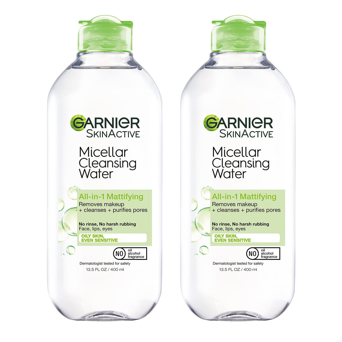Garnier Micellar Water for Oily Skin, Facial Cleanser & Makeup Remover, Mattifying, For All Skin Types, Vegan, Cruelty Free, 13.5 Fl Oz (400mL), 2