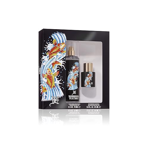 Ed Hardy Koi Wave Eau de Parfum Spray 2 Piece Gift Set, Unisex Fragrance for Men and Women Beauty & Personal Care ED HARDY