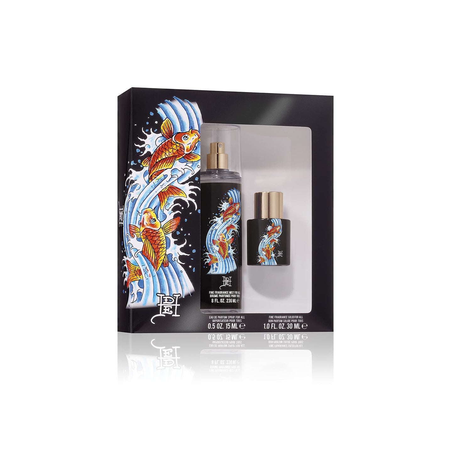 Ed Hardy Koi Wave Eau de Parfum Spray 2 Piece Gift Set, Unisex Fragrance for Men and Women Beauty & Personal Care ED HARDY