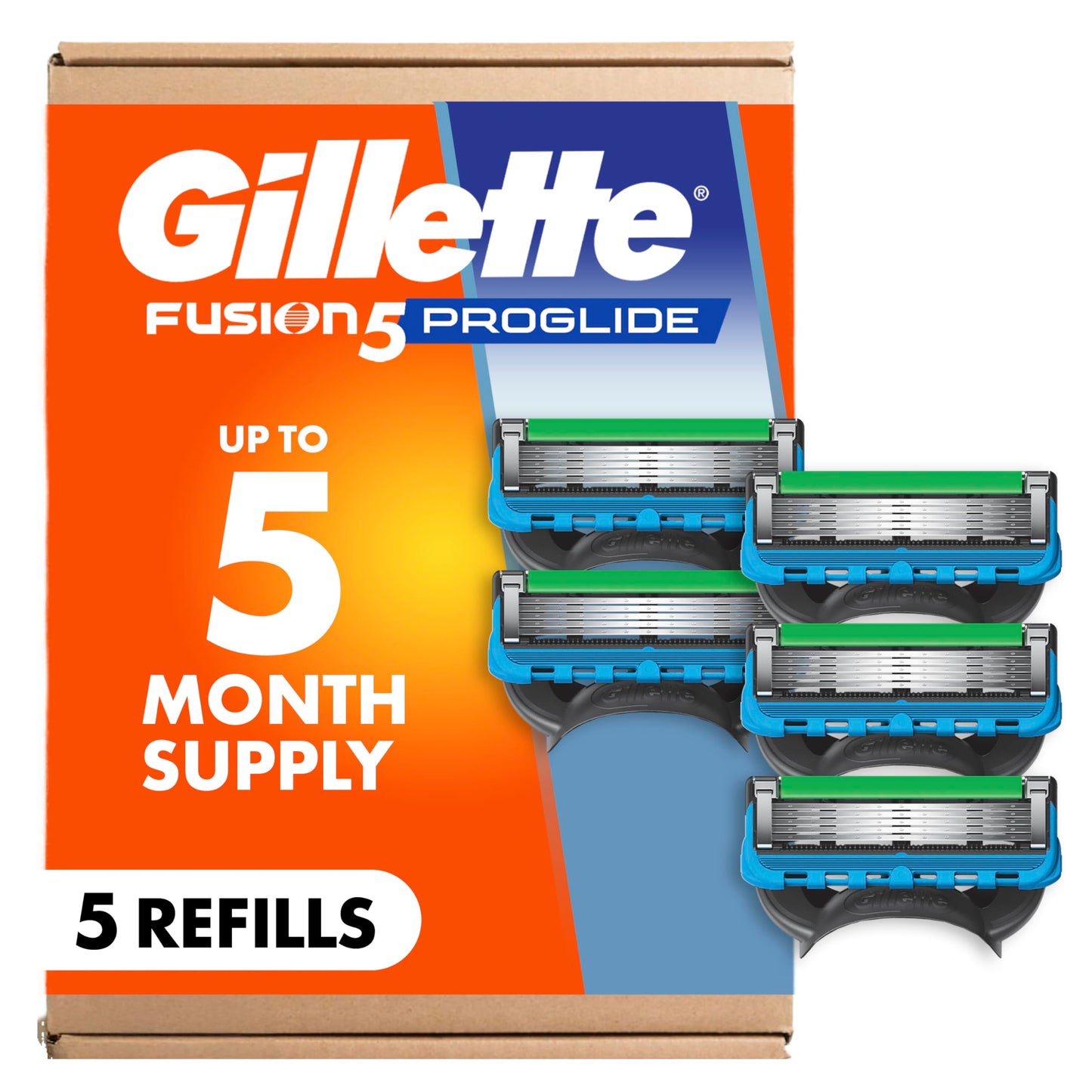 Gillette Fusion5 ProGlide Razor Blade Refills for Men, 5 Count Beauty and Personal Care Gillette