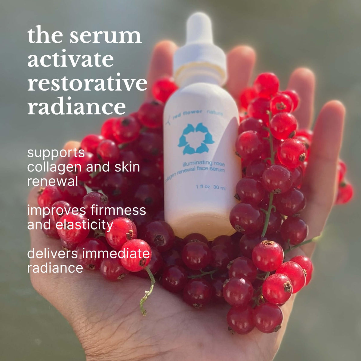 Red Flower Illuminating Rose Collagen Renewal Face Serum, 1 fl oz