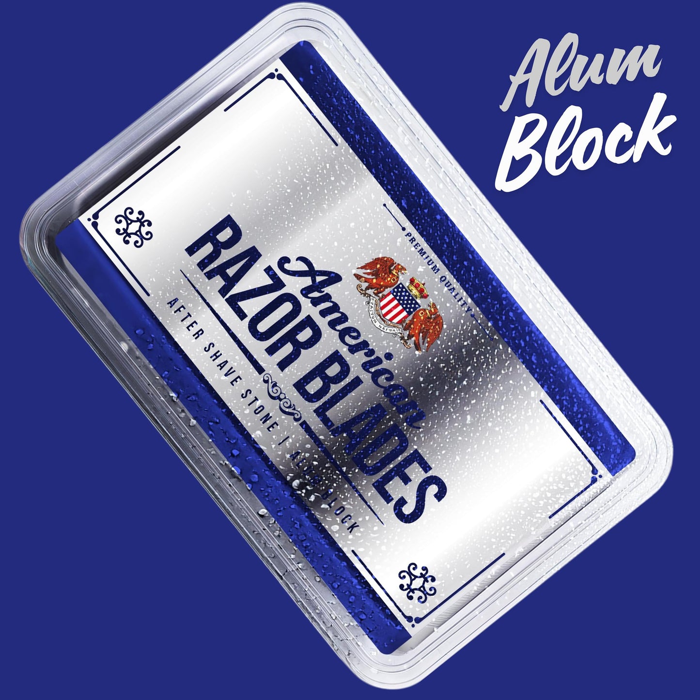 American Razor Blades Alum Block Aftershave Solution for Shaving Razor Burn Relief in Plastic Case 3.53 oz. 100gr. Beauty and Personal Care the shave factory