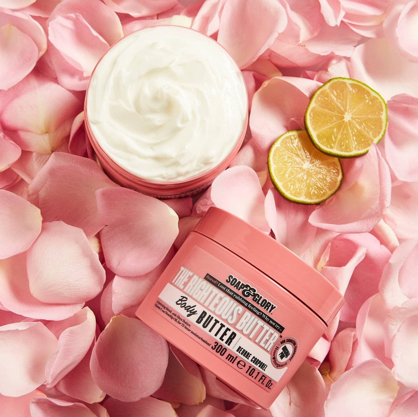 Soap & Glory The Righteous Moisturizing Body Butter - Hydrating Vegan Body Moisturizer for Dry Skin with Shea Butter, Vitamin E & Rosehip Seed Oil Beauty & Personal Care Soap & Glory