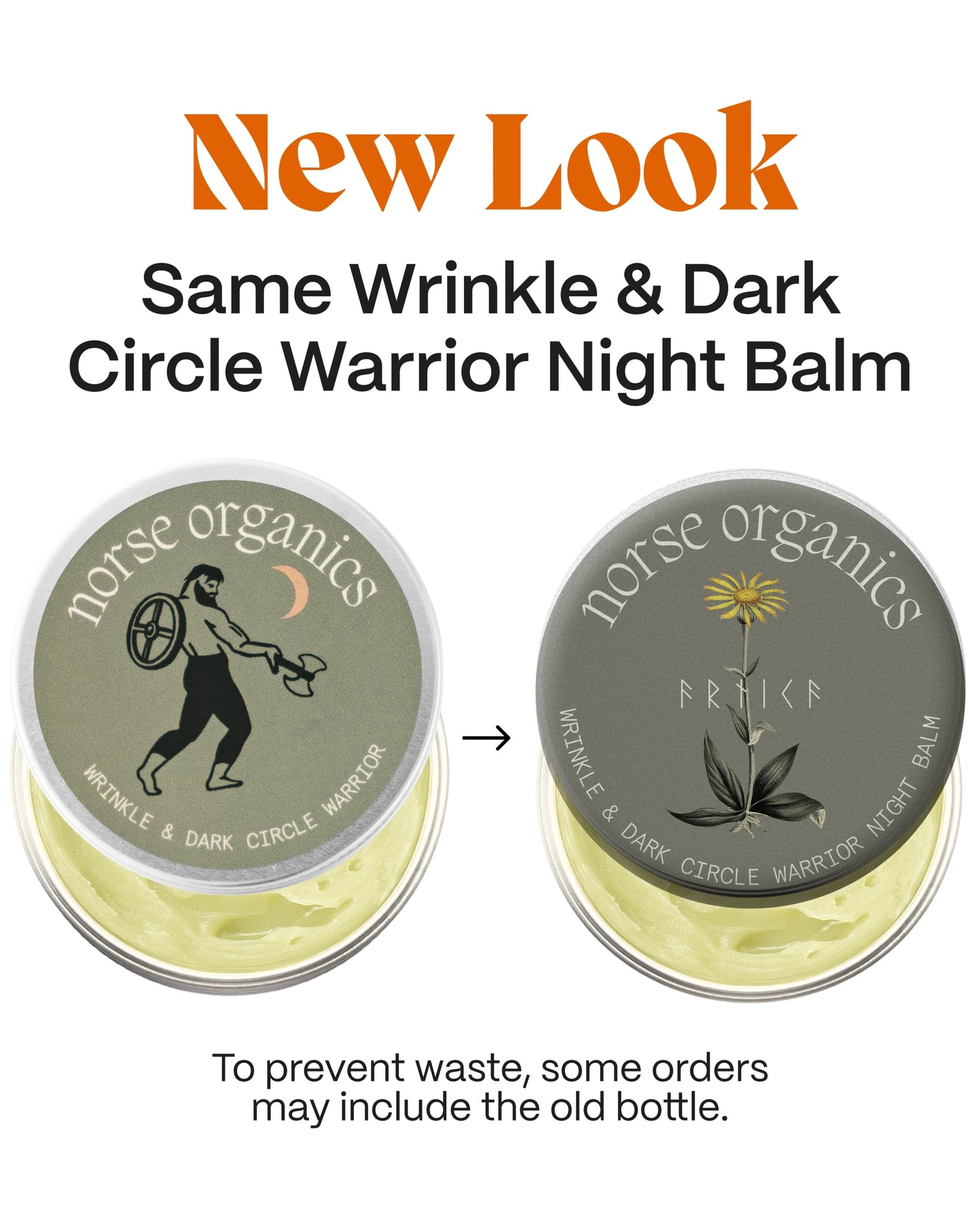 Norse Organics Wrinkle & Dark Circle Warrior Balm | Arctic Herbs & Beeswax Eye Face Cream | Arnica Thistle Sea Buckthorn | Natural Formula for All Beauty & Personal Care Norse Organics