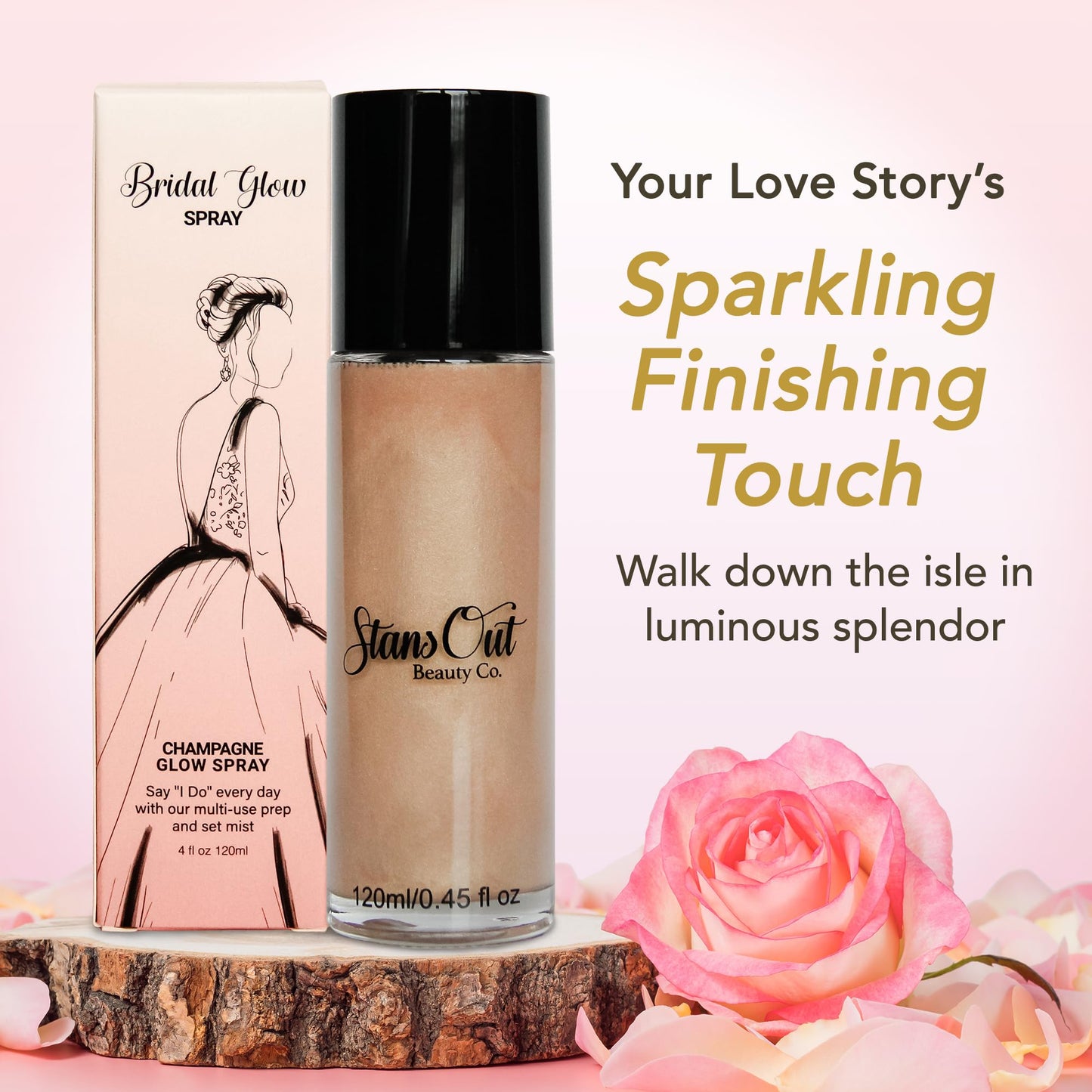 StansOut Beauty Co Bridal Glow Setting Spray | Dewy Illuminating Face Mist Fixing Spray for Makeup Finish | Long-Lasting Makeup Setting Spray for Face Beauty & Personal Care StansOut Beauty Company