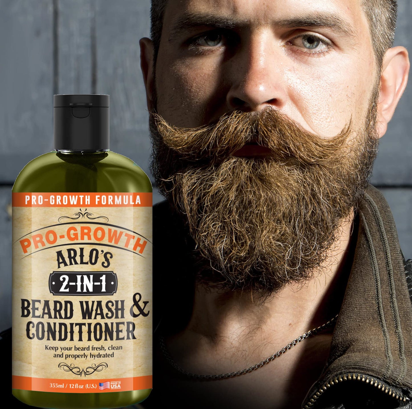 Arlo's 2-in-1 Beard Wash and Conditioner 12 oz. - Pro Growth Formula Beauty and Personal Care Arlo's