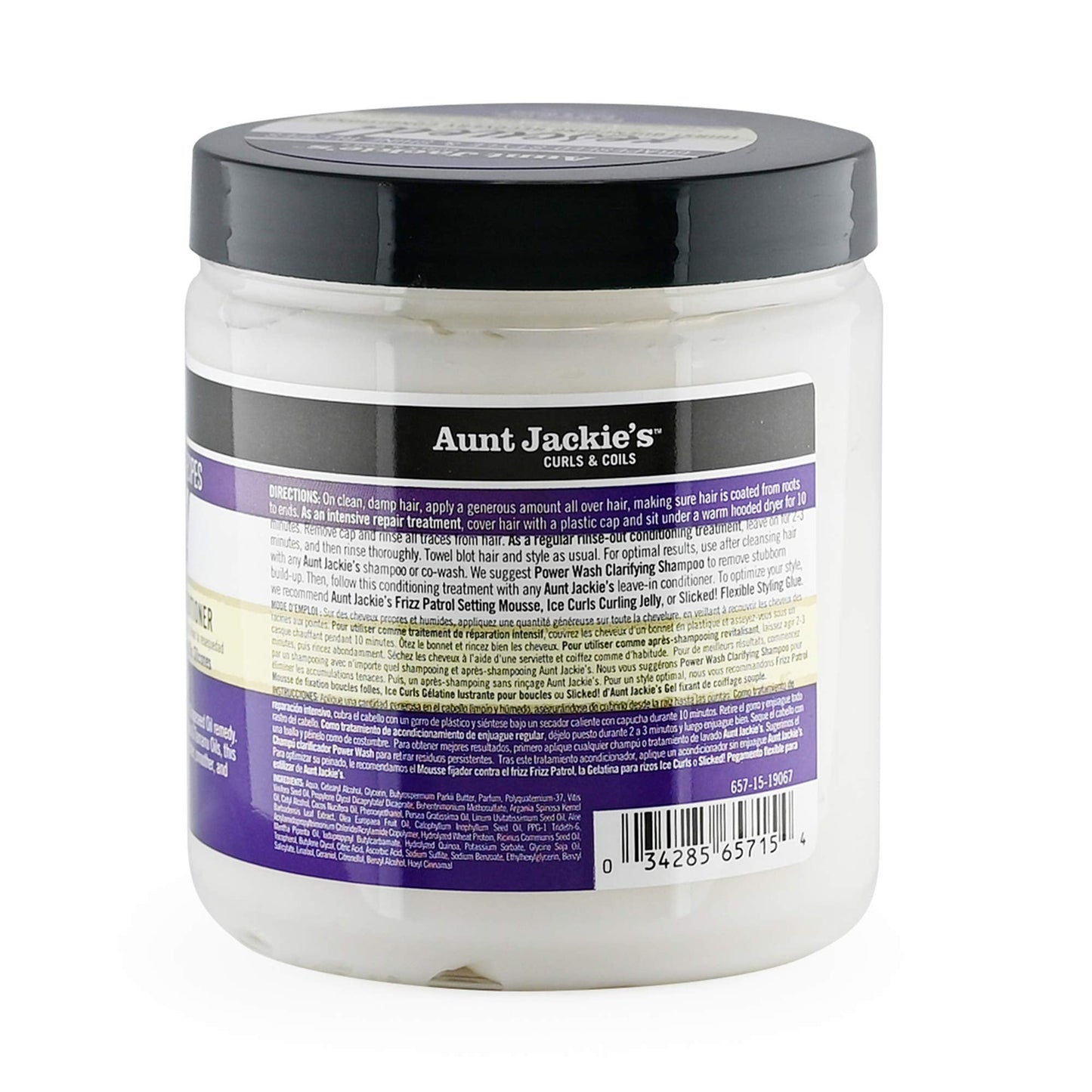 Aunt Jackie's Grapeseed Style and Shine Recipes Rescued Thirst Quenching Hair Recovery Conditioner Repair Treatment, Seals in Moisture, 15 oz Beauty & Personal Care Aunt Jackie's