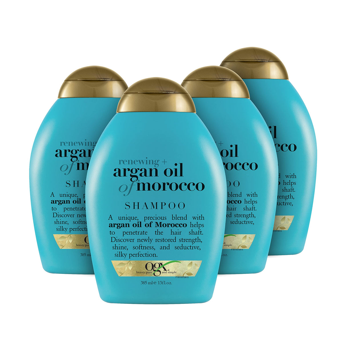 OGX Renewing and Cold-Pressed Argan Oil of Morocco Hydrating Shampoo, to Help Moisturize, Soften & Strengthen Hair, Paraben & Sulfate Free