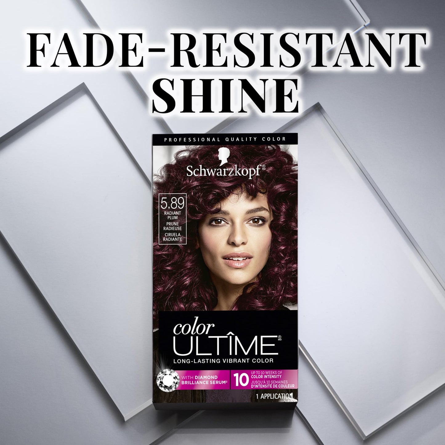 Schwarzkopf Color Ultime 5.89 Radiant Plum Hair Dye, Permanent Intense Plum with Diamond Brilliance, Fade-Resistant, Covers Grays, All Hair Textures Beauty & Personal Care Schwarzkopf