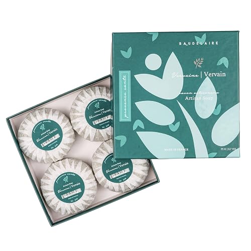 Provence Sante Luxury French Cleansing Bar - Moisturizing Shea Butter - Triple-milled Vervain Fragrance, 2.7oz 4-Bar Gift Box Beauty & Personal Care Provence Sante