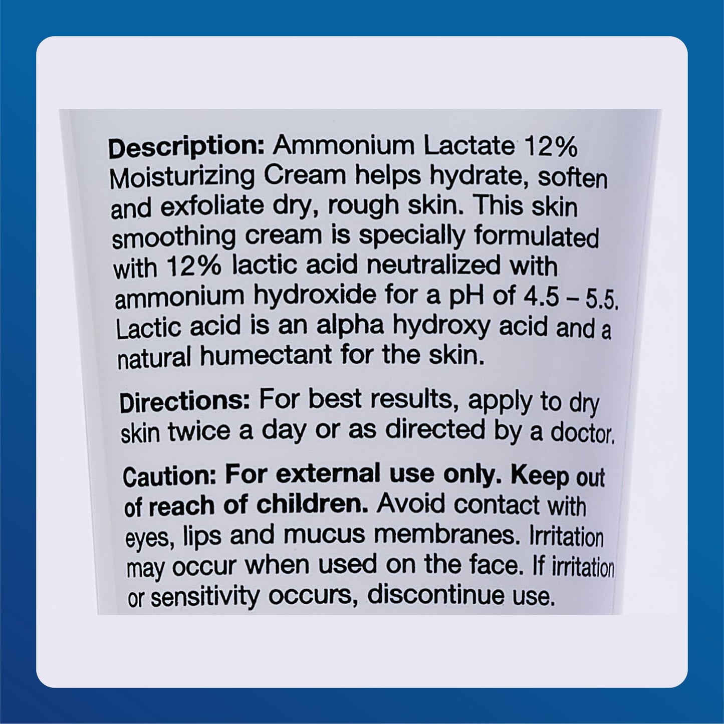 Major Ammonium Lactate 12% Moisturizing Cream - Lactic Acid Cream - Helps Hydrate, Soften, and Exfoliate Rough, Dry Skin - Fragrance-Free - 4.9 Oz. (1 Beauty & Personal Care MAJOR