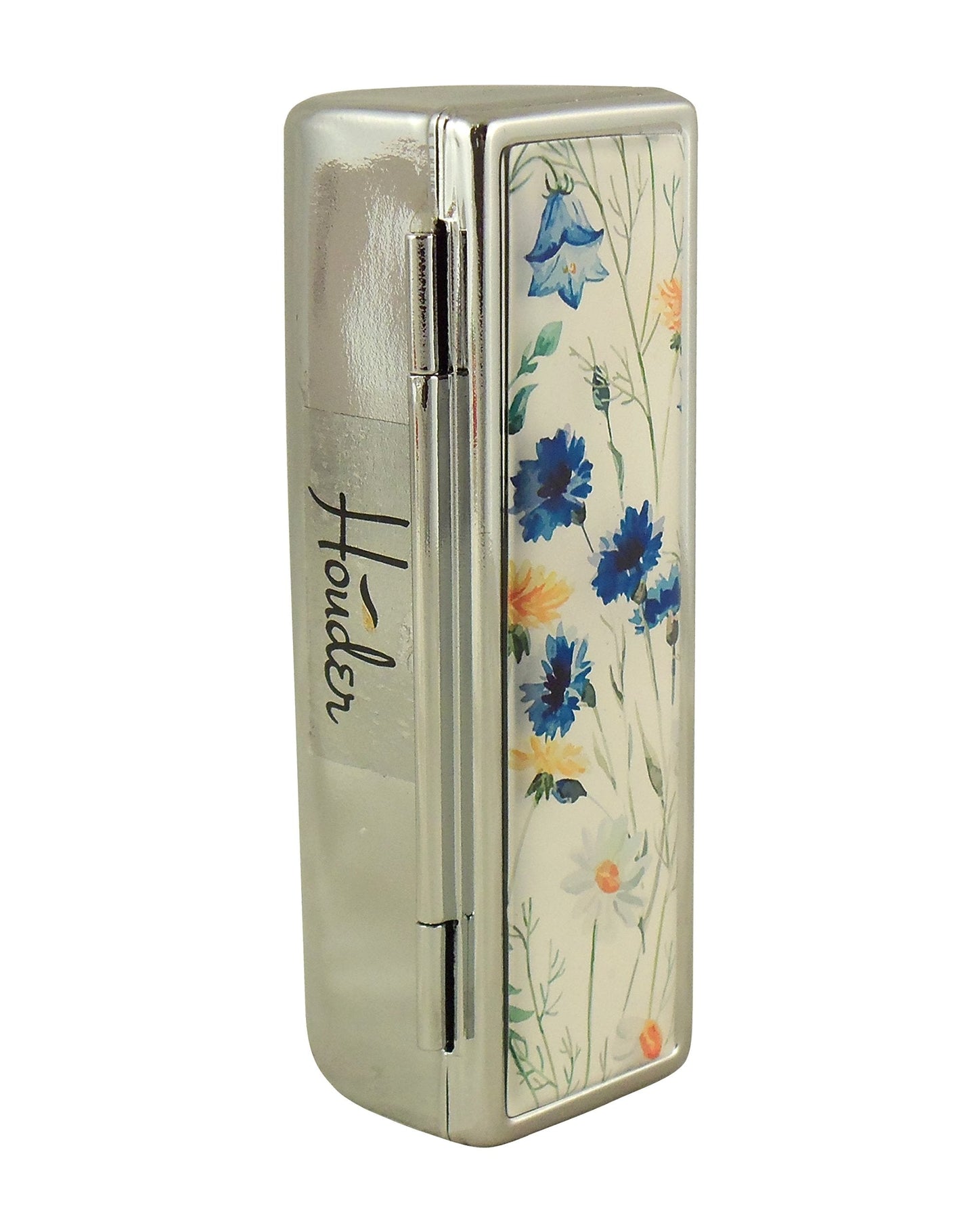 Houder Designer Lipstick Case with Mirror for Purse - Decorative Lipstick Holder with Gift Box - Velvet Lined - Protect Your Lipsticks in Style (Blue Beauty & Personal Care Houder