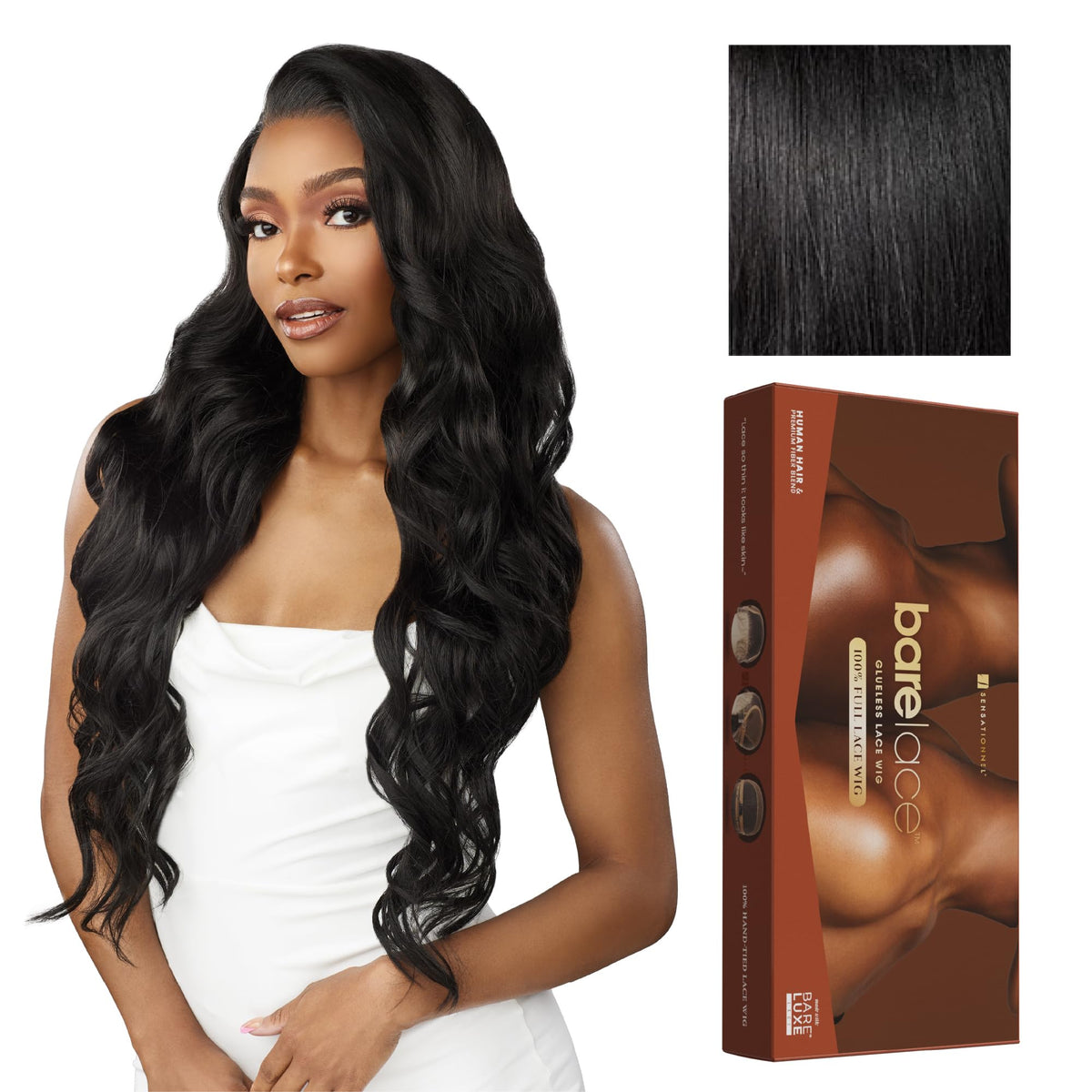Sensationnel Bare Lace FullLaceWig-Unit 8, 1 JETBLACK