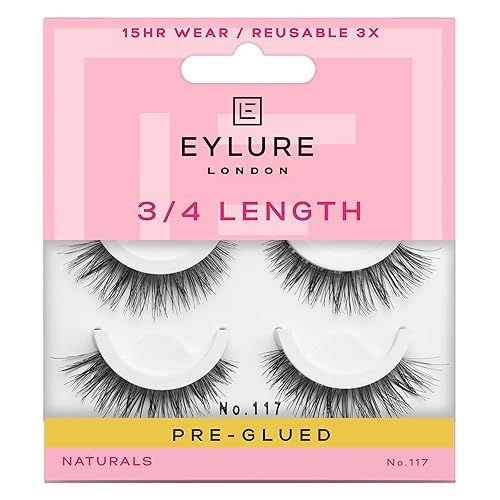Eylure Pre-Glued Wispy Light Texture Eyelashes, No.117, Twin Pack Beauty & Personal Care Eylure