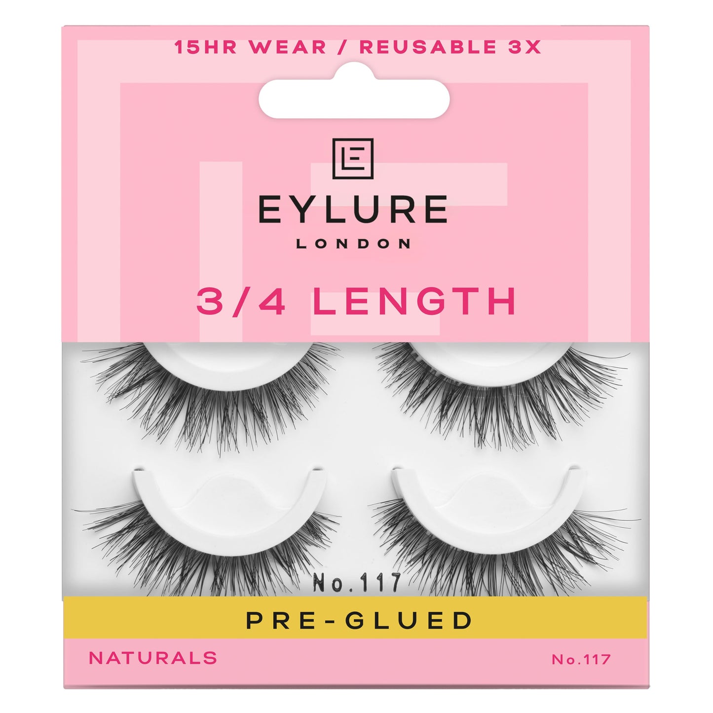 Eylure Pre-Glued Wispy Light Texture Eyelashes, No.117, Twin Pack Beauty & Personal Care Eylure