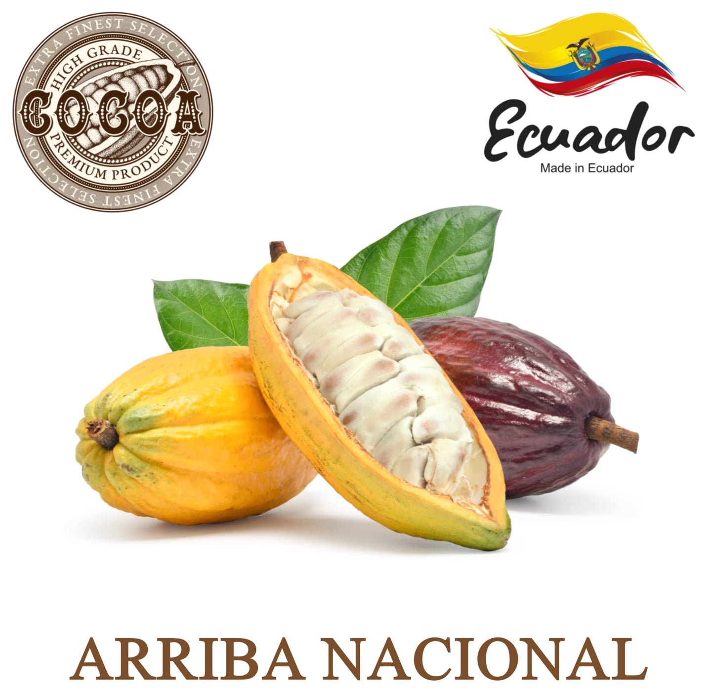 Raw Cocoa Butter 8 oz. Bar - 100% Pure Natural Unrefined FOOD GRADE Arriba Nacional Cacao Bean, Bulk Rich Chocolate Aroma For Lip Balms, Stretch Beauty & Personal Care Plant Guru