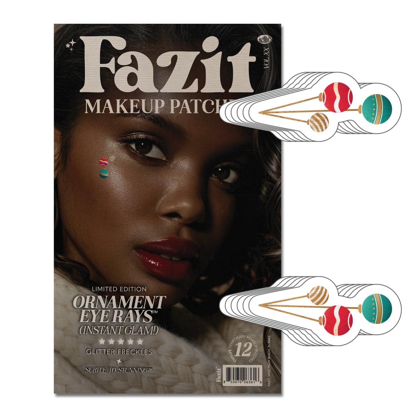 Fazit Makeup Patches - Ornament Eye Rays - Glow Up Make-Up Patches - Cute Glitter Makeup Accessories for Women - Cosmetic Glitter for Face Beauty & Personal Care Fazit