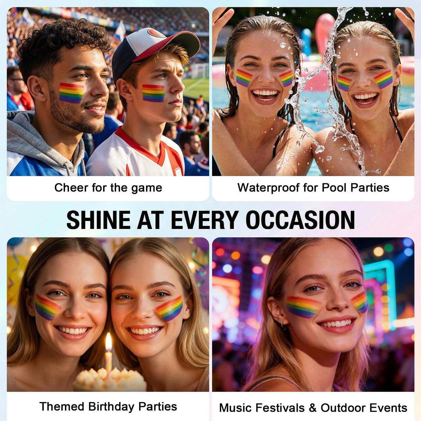 Pride Rainbow Face Paint Crayons Face Paint for Face and Body Paint Gay Pride Day Celebrations Party Any Parade Pride Day Celebrations Party Beauty & Personal Care LANGFON