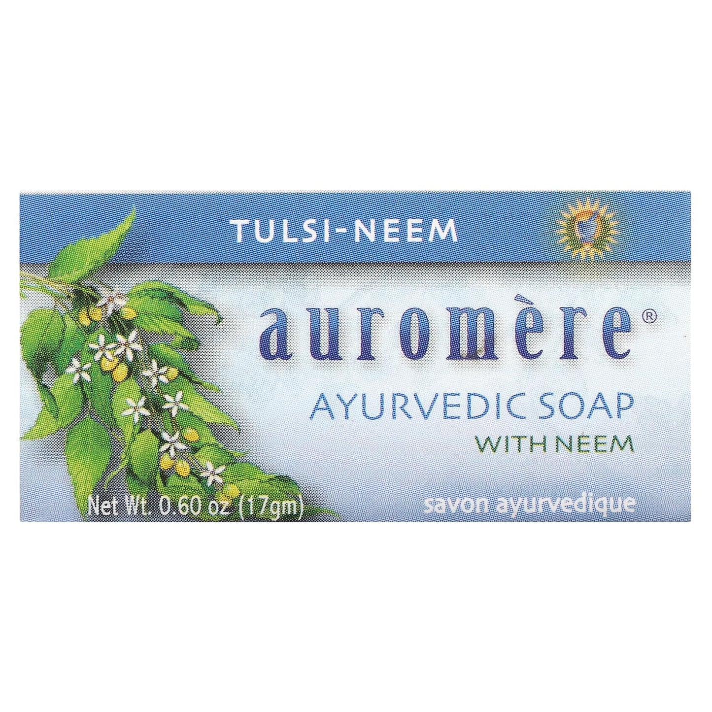 Auromere Ayurvedic Bar Soap with Neem, Tulsi-Neem, 0.6 oz (17 gm) Beauty & Personal Care Auromere