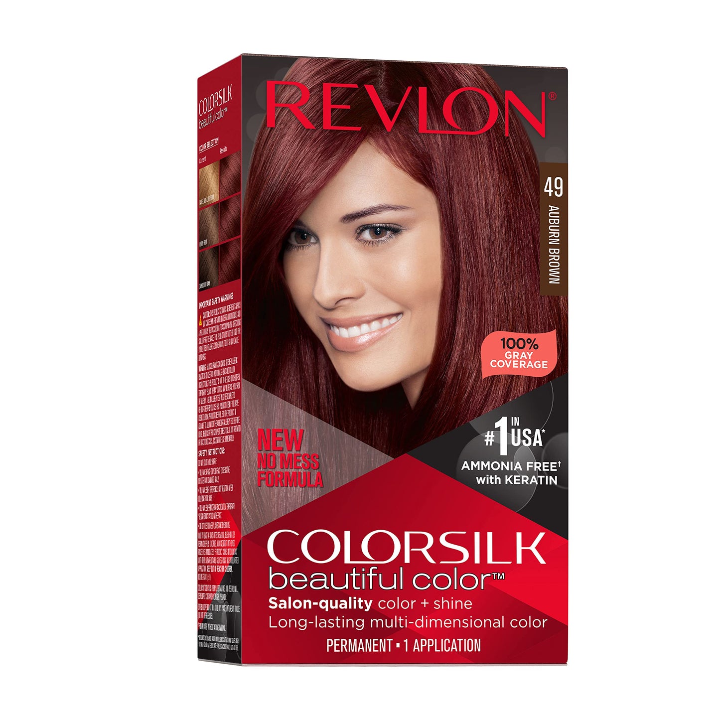 Revlon Colorsilk Beautiful Color Permanent Hair Color, Long-Lasting High-Definition Color, Shine & Silky Softness with 100% Gray Coverage, Ammonia Beauty & Personal Care REVLON