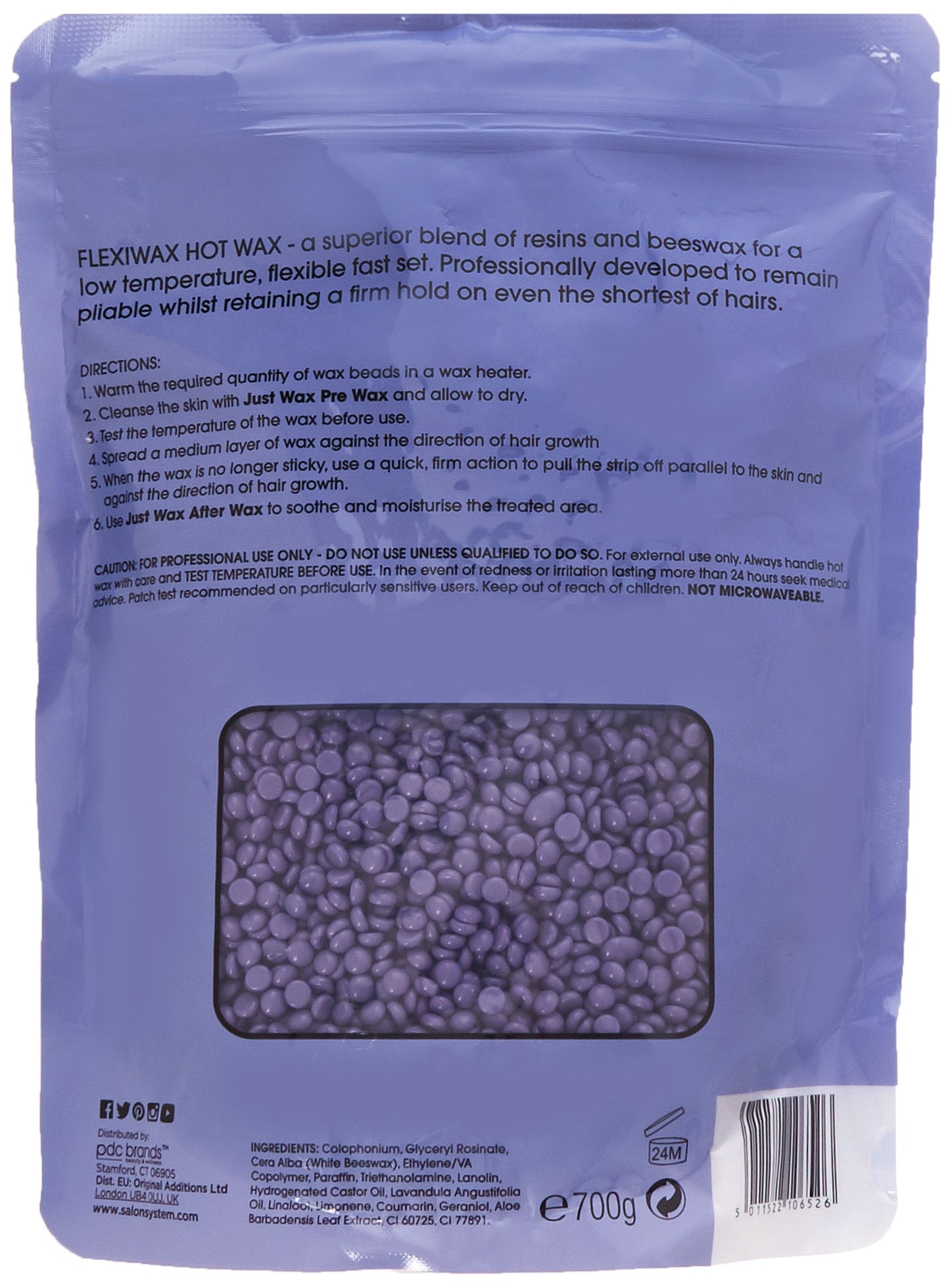 Salon System 700g Lavender and Aloe Vera Just Wax Sensitive Beads Beauty and Personal Care Salon System