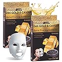Azure Cosmetics 24K Gold and Caviar Anti Aging Luxury Face Mask - Hydrating & Firming Facial Mask - Helps Reduce Wrinkles & Fine Lines - Beauty & Personal Care Azure Cosmetics