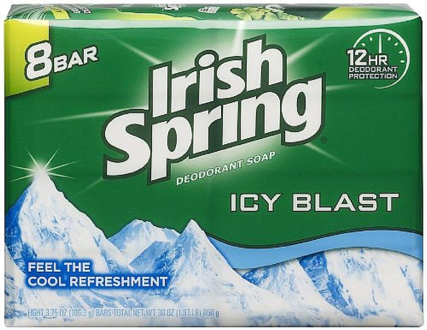 Irish Spring Icy Blast Deodorant Bar Soap 3.75 oz, 8 ea (Pack of 4) Beauty & Personal Care Irish Spring
