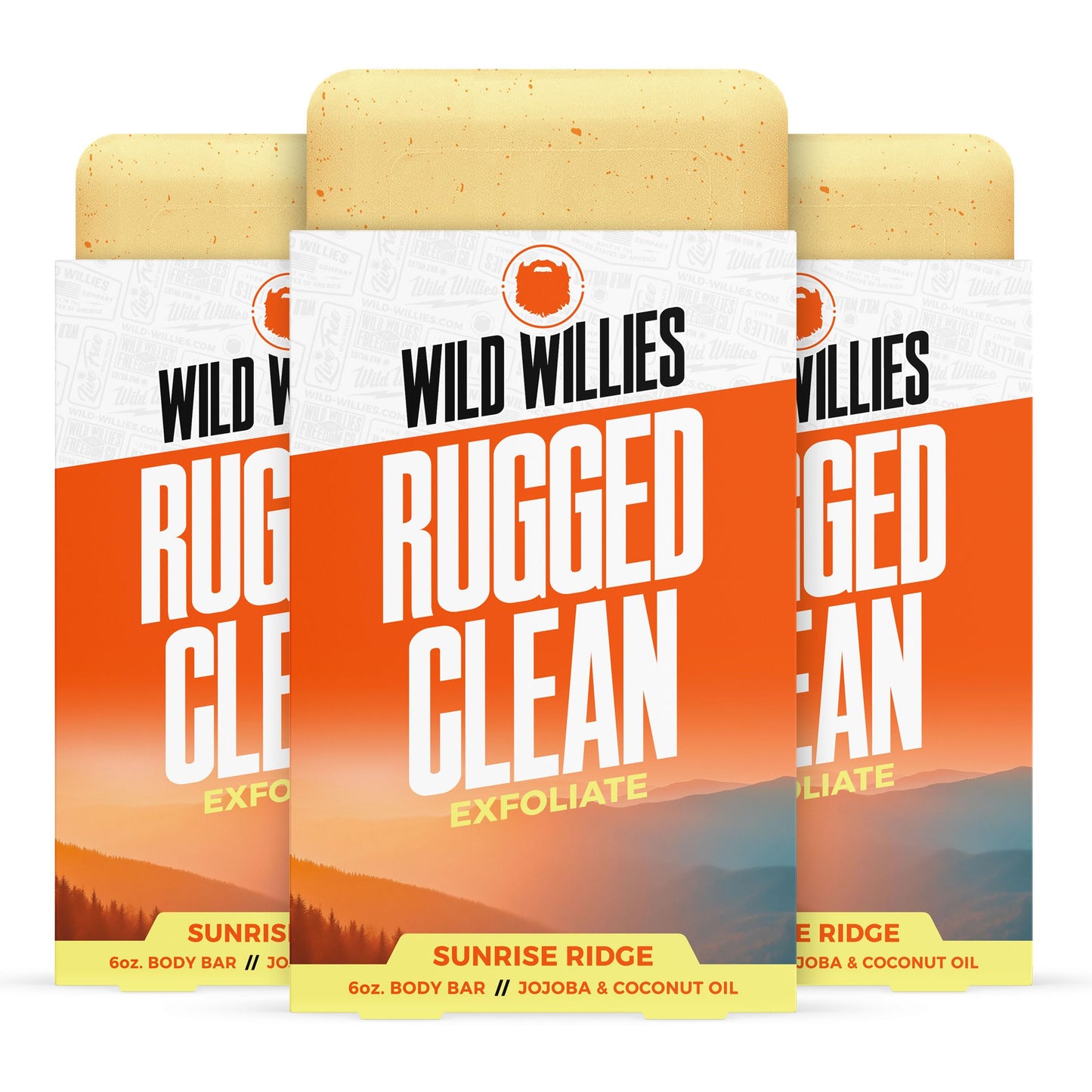 Wild Willies Mens Bar Soap - Moisturizing and Exfoliating Body Soap for Men with Coconut Oil and Jojoba Oil - Sunrise Ridge Citrus Scent - 6 oz, 3 Beauty & Personal Care Wild Willies