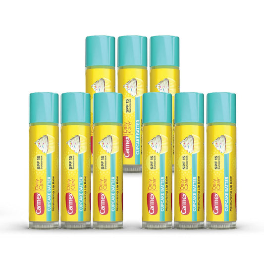 Carmex Daily Care Moisturizing Lip Balm Sticks, SPF 15, Cupcake Batter Flavor, 9 Count Beauty & Personal Care Carmex