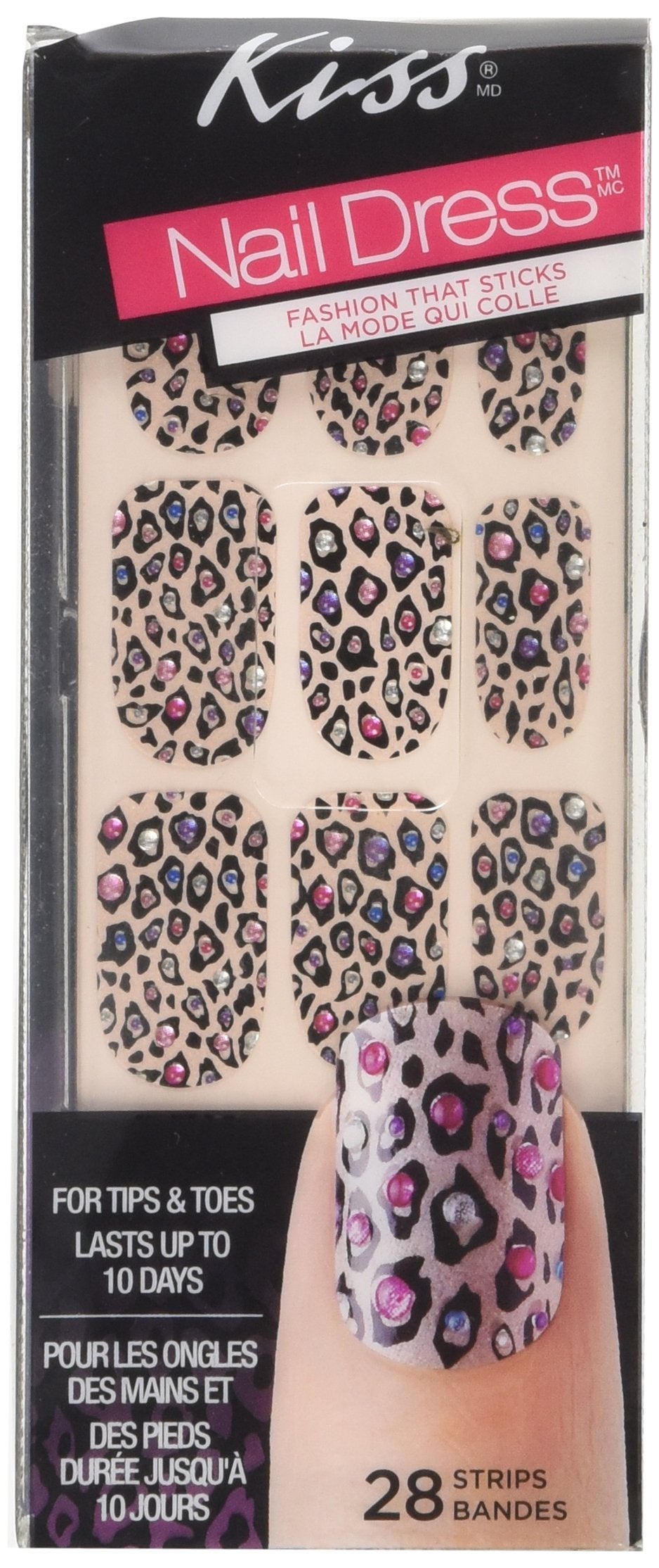 Kiss Nail Dress for Tips & Toes Strips - 28 CT Beauty & Personal Care KISS NEW YORK