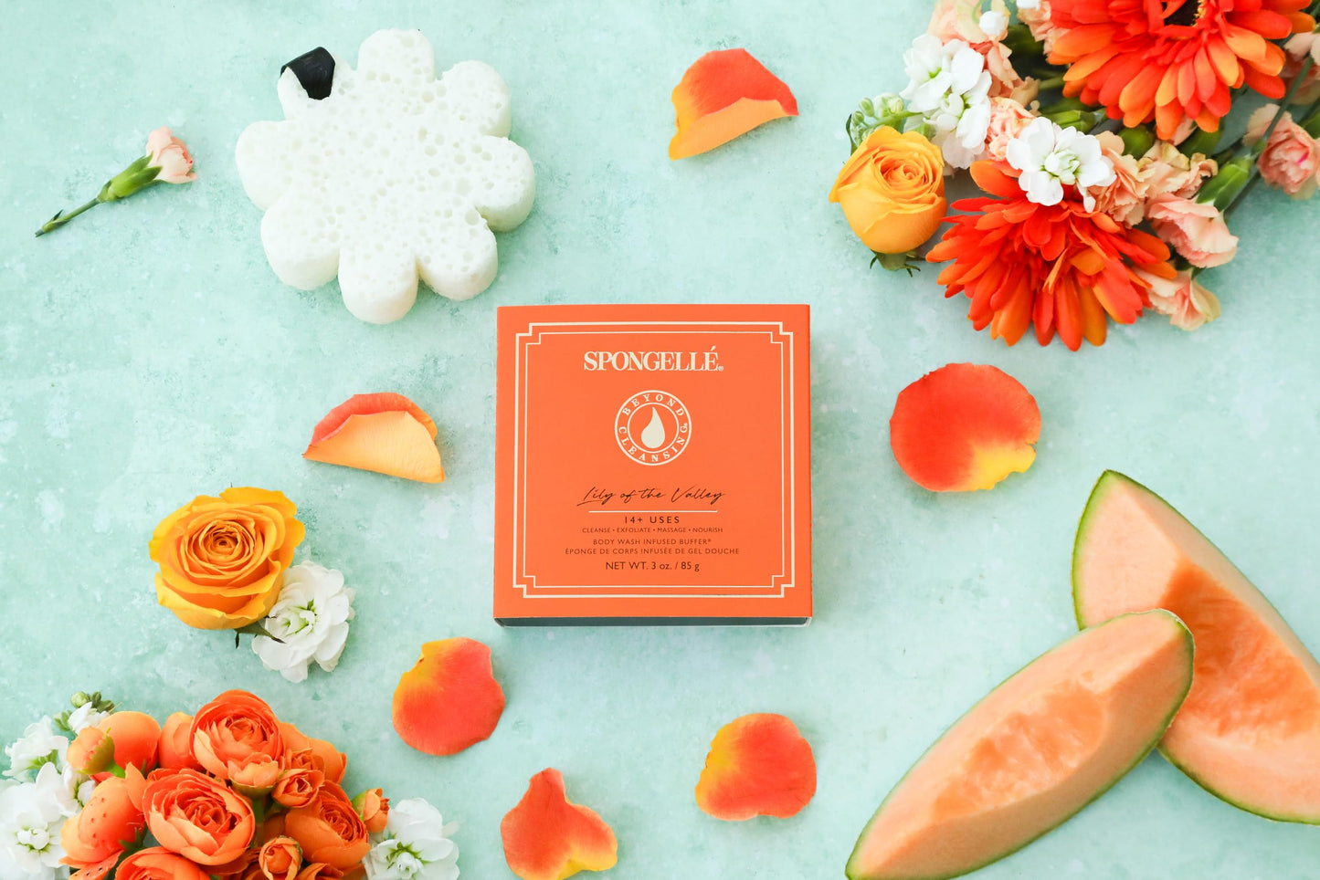 Spongellé Lily of The Valley Wild Flower Bath Sponge with Box for Mothers Day Gift - Built-in Body Wash & Body Scrubber, Shower Loofah Sponge Beauty and Personal Care SPONGELLÉ