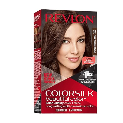 Revlon Colorsilk Beautiful Color Permanent Hair Color, Long-Lasting High-Definition Color, Shine & Silky Softness with 100% Gray Coverage, Ammonia Beauty & Personal Care REVLON
