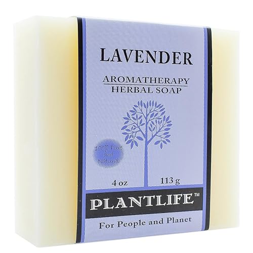 Plantlife Lavender Bar Soap - Moisturizing and Soothing Soap for Your Skin - Hand Crafted Using Plant-Based Ingredients - Made in California 4oz Bar Beauty & Personal Care Plantlife