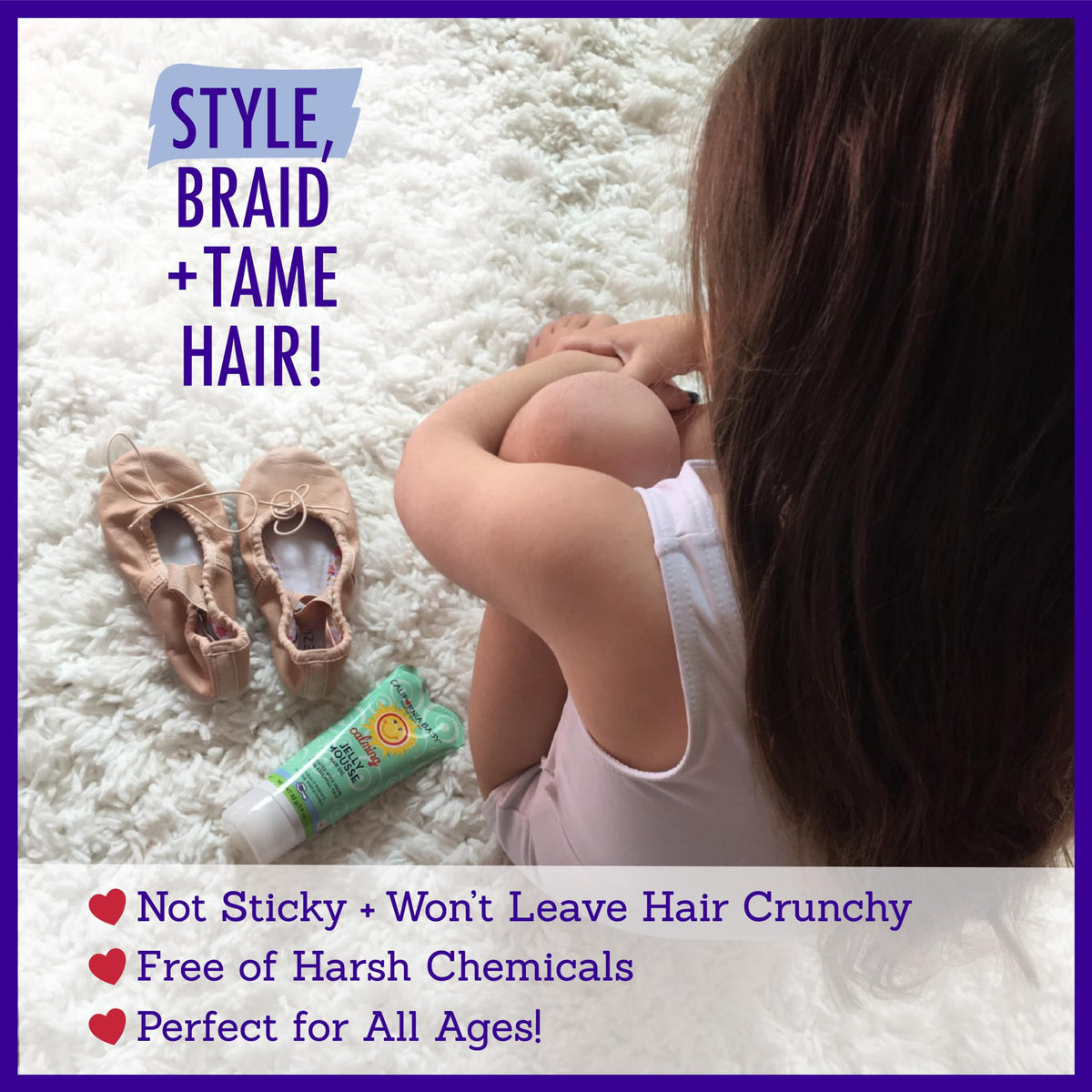 California Baby Calming Hair Gel for Kids | 100% Plant-Based Baby Hair Gel | Medium-Hold | Lavender Scent | Hypoallergenic| 82 g / 2.9 oz. Beauty & Personal Care California Baby