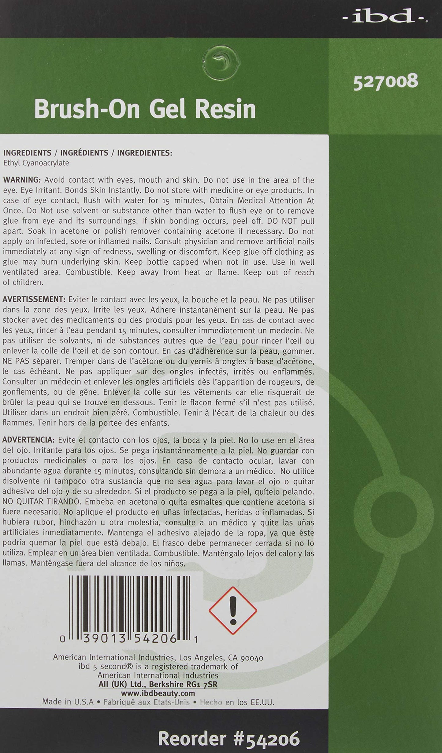 IBD Ibd 5 Second Brush-on Gel Resin - Net Wt. 0.20 oz. Beauty & Personal Care IBD