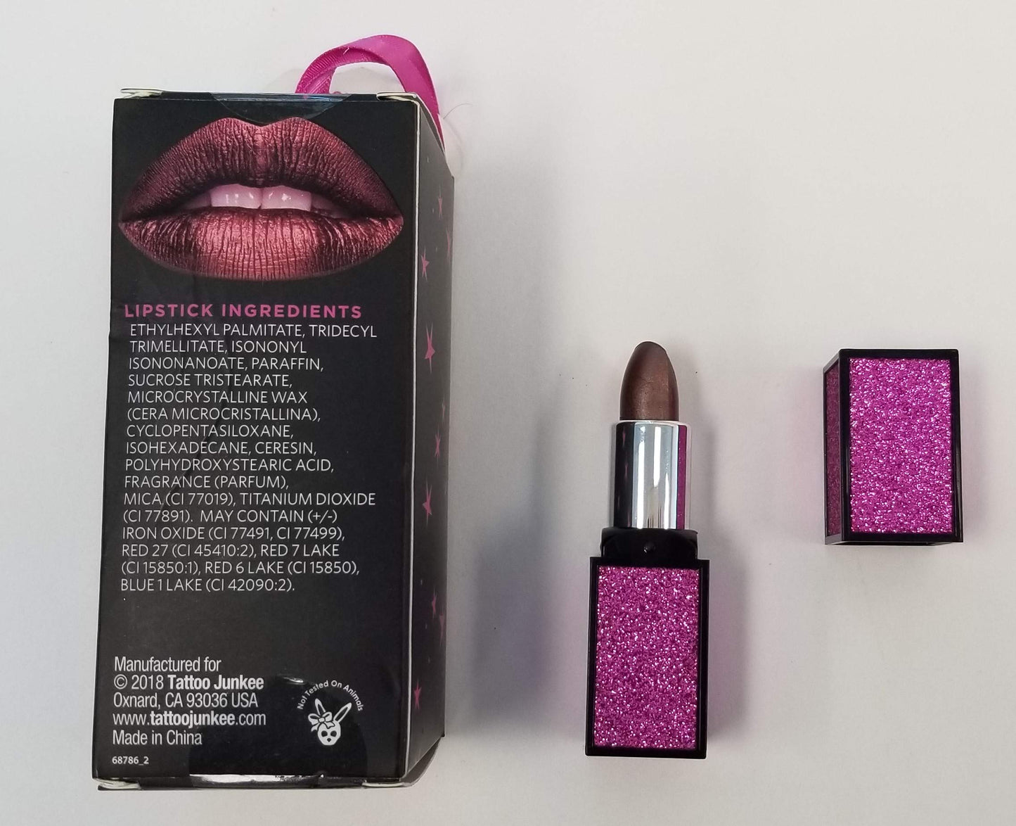Tattoo Junkee 1 Naughty Holiday Pout Kit & 1 Party Time Metallic Lipstick Beauty & Personal Care TATTOO JUNKEE