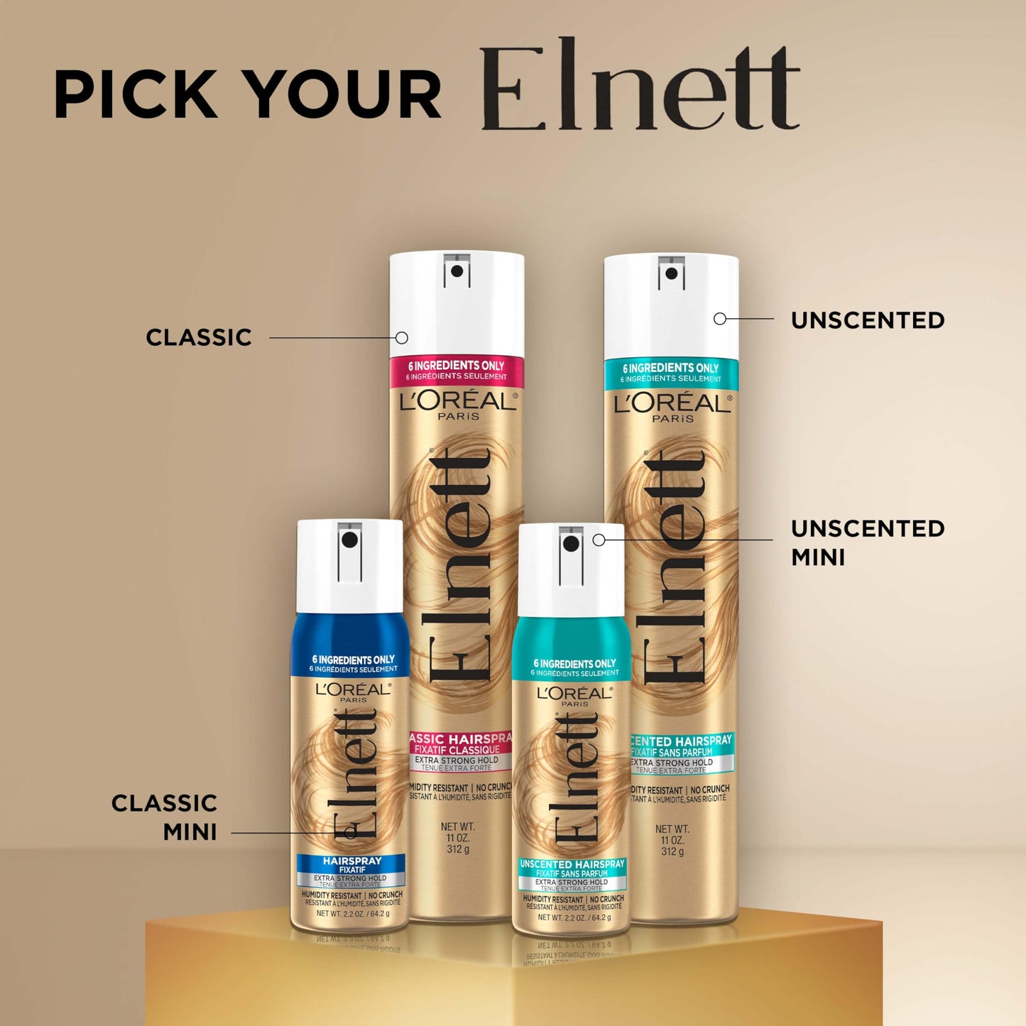 L'Oréal Paris Elnett Satin Extra Strong Hold Hairspray - Unscented, 11 oz. Beauty & Personal Care L'Oreal Paris